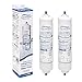 2x Aqualogis ALCB1S - Compatible Filtro externo de carbón para refrigerador AEG, LG, Samsung, Daewoo, Bosch con sistema de conexión rápida de tubo de agua integrado 1/4