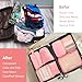 7PCS Packing Cubes for Suitcases, Travel Luggage Organizer Bags, Suitcase Organizer Bags Set for Carry on Luggage Travel Essentials, Pink