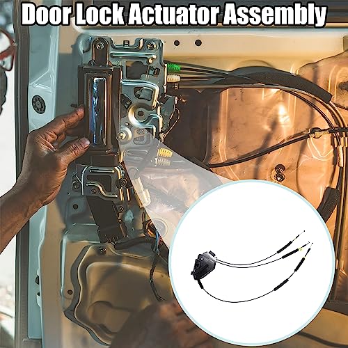 Image of ACROPIX Rear Right Side Door Latch Actuator with Cable Assembly Fit for Nissan Pathfinder 2.5L 3.5L - Pack of 1 Black