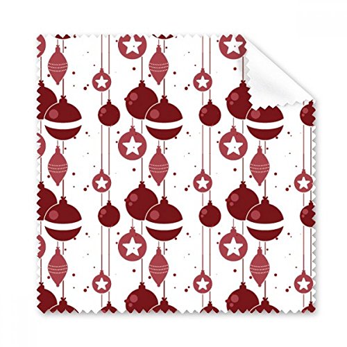 Cadeau de Noël utile : lot de 5 chiffons blancs et rouges pour lunettes et écrans