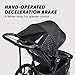 Baby Jogger Summit X3 3-Wheel Jogging Stroller with Hand Brake One-Hand Compact Fold & All-Wheel Suspension Midnight Black