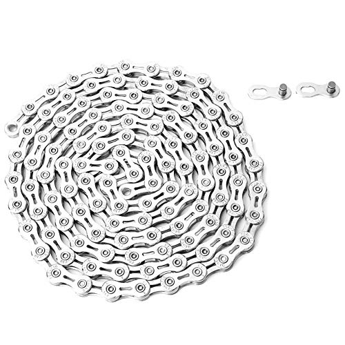 VGEBY1 Chaîne de Bicyclette, Maillons de Chaîne en Acier Antirouille pour La Réparation de Vélos(30 Speed)