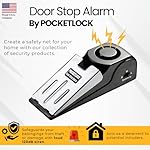 Portable Door Lock + Door Stop Alarm Set – Travel Safety Kit for Hotel Rooms, Home, Dorms & Apartments – PocketLock (Black, Lock + Alarm) - Image 3