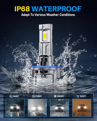 Image of AUTOONE H11B Led Bulbs, 70000LM 6000K Cool White, 14 Times Brightness, H11B Upgraded Lamps Replacement for Cars, Plug and Play (Pack of 2)