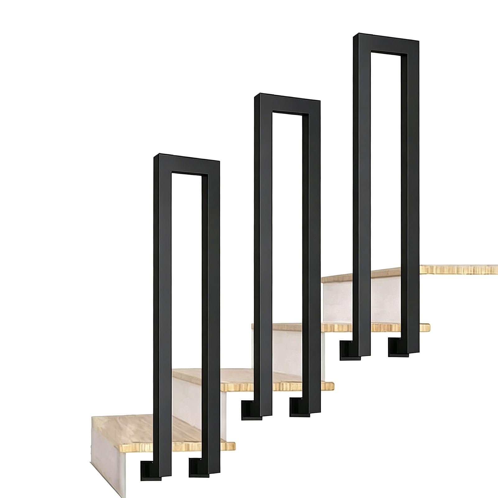 TBATM U-Shaped Stair Rail, Outdoor Handrails for Stairs