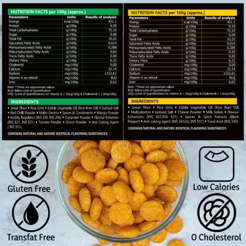 Image of Proseed Jowar Puffs (Spices & Cheese) | 150g x 2 Packs (Total 300g) | Slow Roasted & 100% Veg | No Refined Flour, Sugar & Trans-Fat | Gluten Free | No Palm Oil | Healthy Travel Friendly Millet Snacks
