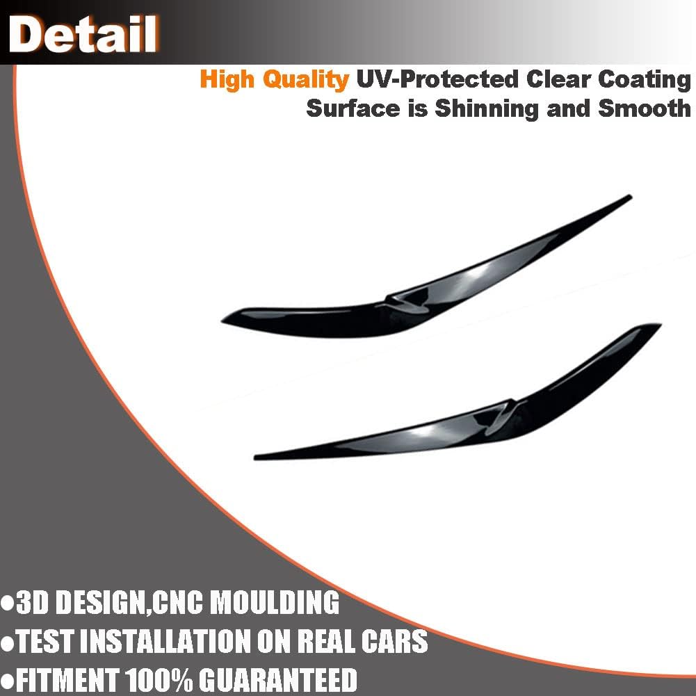 Headlight Eyelid Covers for BMW X5 G05 X6 G06 M50i xDrive40i Sport Utility 4-Door 2020-2022 Gloss Black Front Headlight Cover Eyebrow Eyelid Factory Outlet