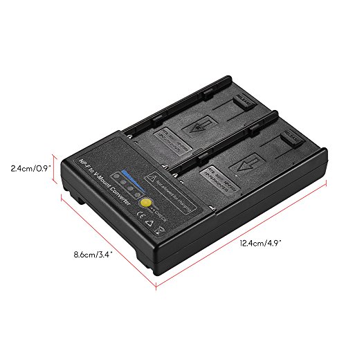 TOPTOO NP-F auf V-Mount Batterie Konverter Adapterplatte mit Dual Slot für NP-F550 NP-F750 NP-F970 Serie