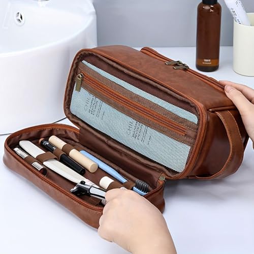 Kemedeaego Personalized Toiletry Organizer with Bottom Compartment, Custom Name Large Travel Makeup Bag for Men & Women — view 4