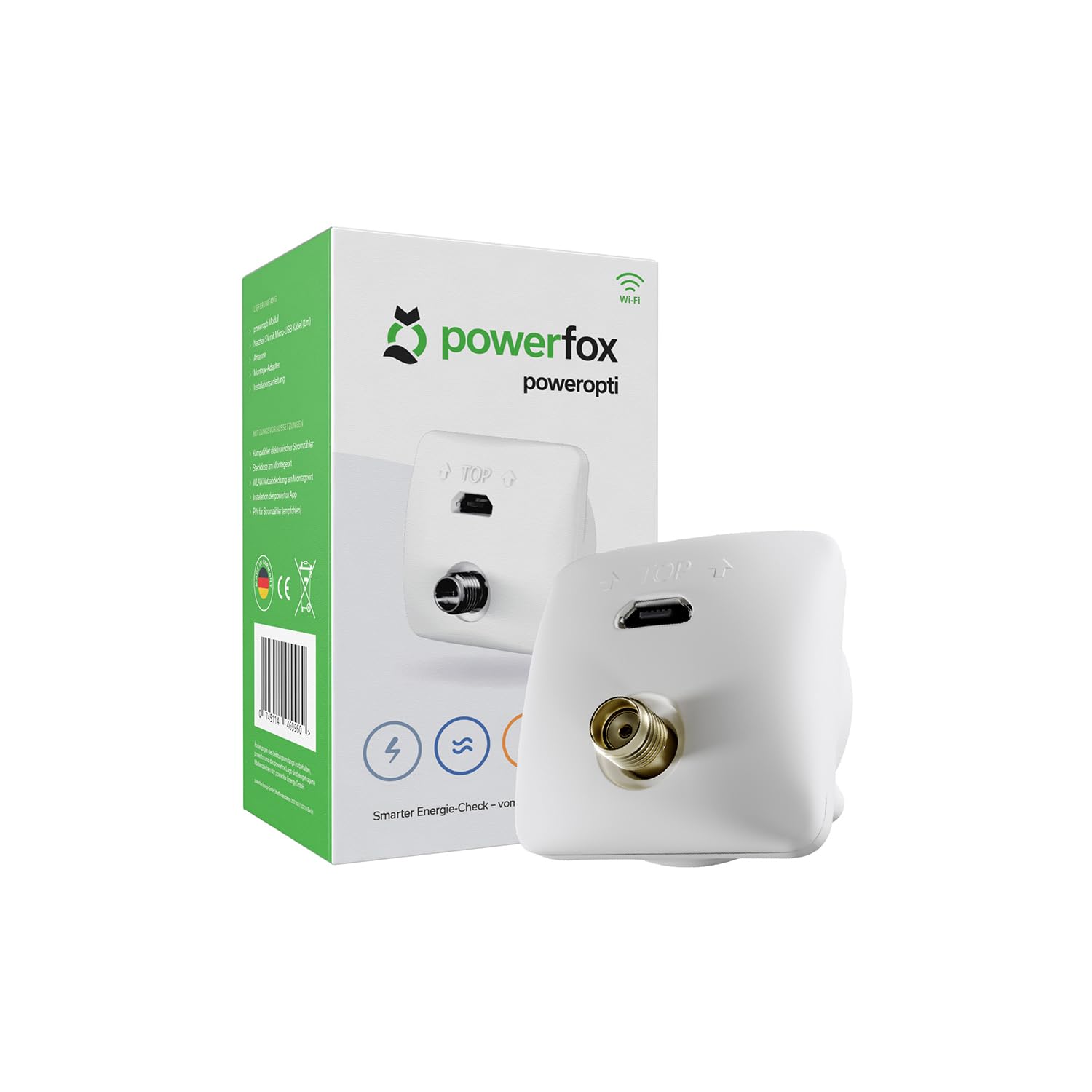 Powerfox PA201901 Energiekosten-Messgerät-Zubehör con App-Steuerung