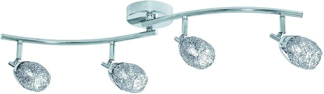 9994CC Mesh Spot I 4 Light Semi Flush Ceiling Light Chrome