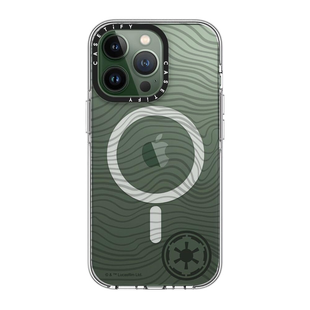 CASETiFY Funda para iPhone 13 Pro, transparente de impacto compatible con MagSafe | Mandalorian CoLab | No amarillea | 2 m 3 x protección contra caídas de grado militar | Beskar Ingot Case | Transparente