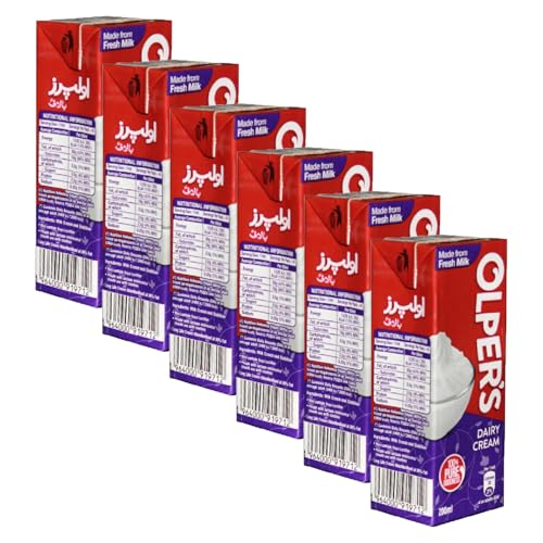 Image of Olper's Dairy Cream 200ml (6.76Oz) | Pack of 6 | Rich & Luxurious | Whipping Cream For Desserts | Suitable For Baking, Coffee & Tea | Made with Fresh Milk