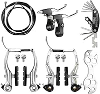 Vista 10 de DISIWENE, 1 par de palanca de freno de bicicleta, mango de freno en V de aleación de aluminio, mango de freno universal de 2.2 cm para la mayoría