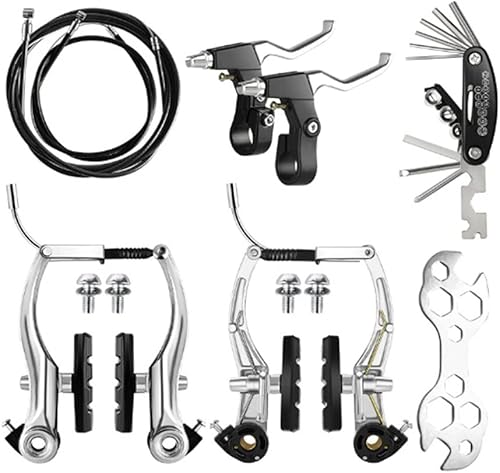 Miniatura 10 de DISIWENE, 1 par de palanca de freno de bicicleta, mango de freno en V de aleación de aluminio, mango de freno universal de 2.2 cm para la mayoría