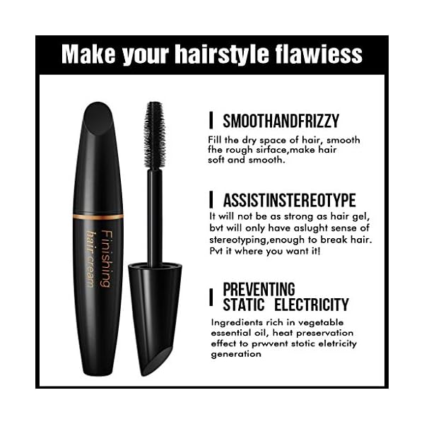 Hair-Finishing-Stick-Small-Broken-Hair-Finishing-Cream-Refreshing-Not-Greasy-Feel-Shaping-Gel-Cream-Hair-Wax-Stick-Fixing-Bangs-Stereotypes-Cream BestLand 2 Pcs Hair Finishing Stick, Hair Mascara Flyaway Hair Tamer Stick, Refreshing Not Greasy Feel Shaping Gel, Wax Fixer for Bangs, Edges, Frizz and Baby Hairs Control, Slick Back Hair Product