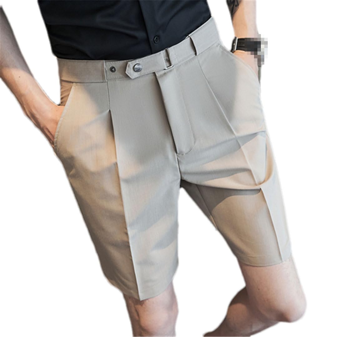 Vogrtcc Pantaloncini da Golf da Uomo Classici con Pieghe sul Davanti per Il Fine Settimana