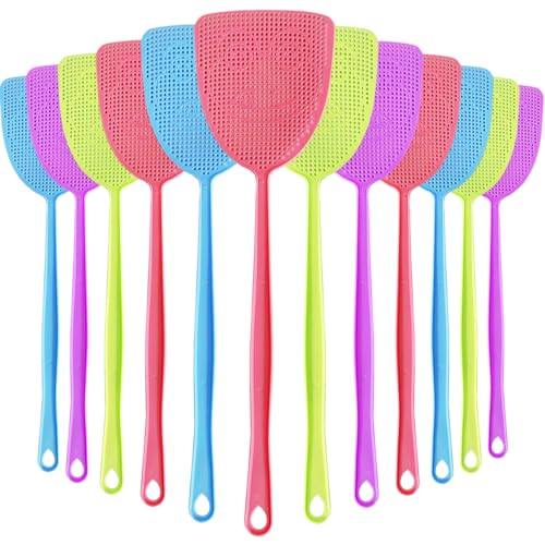 Ram 12 Pack Fly Swatter Fly Catcher Insect Mosquito Wasp Pest Control With Long Handle Fly Swatters