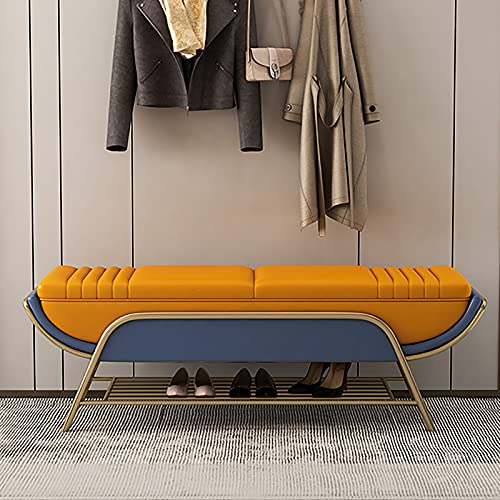 Banc à chaussures moderne 80cm avec étagère de rangement intégrée