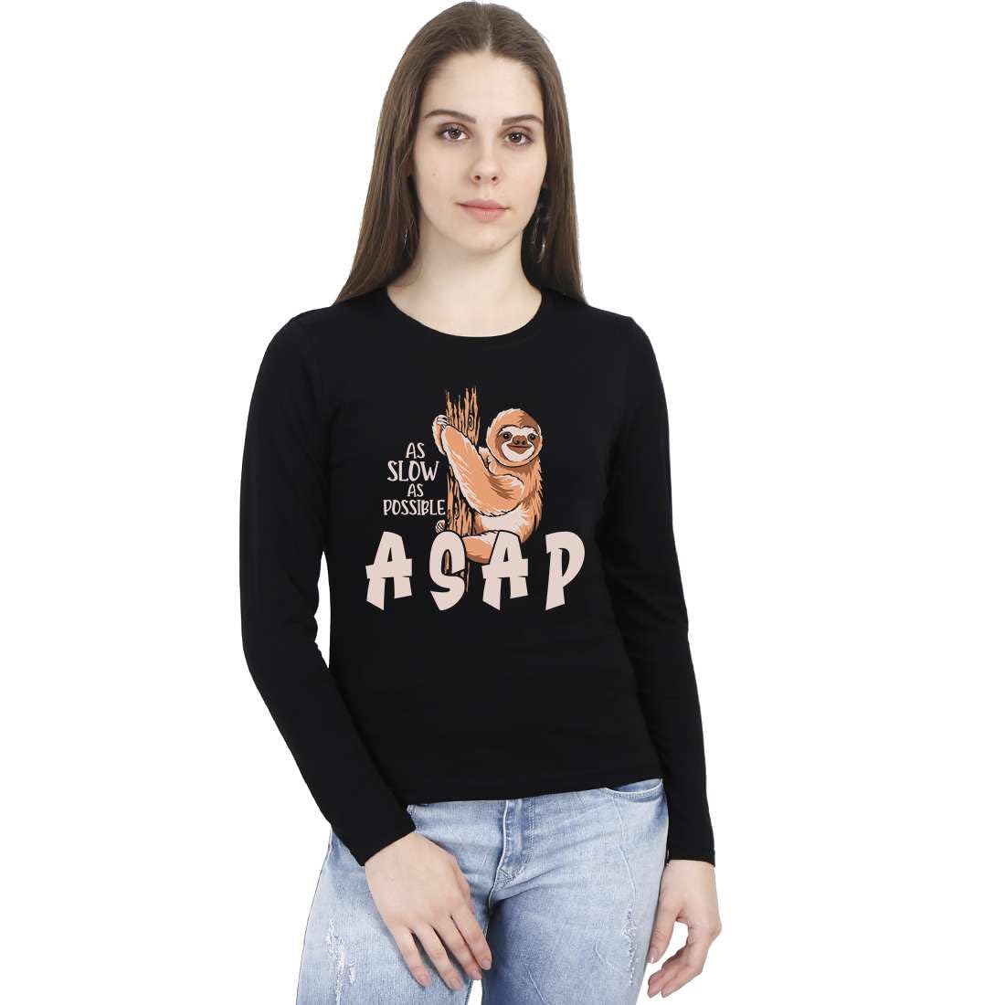 High on SodaAs Slow As Possible - ASAP Fun T-Shirt for Women - Full Sleeve