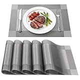 INGEQUIS Manteles Individuales para 6 Sillas, Tapete de Mesa Antideslizante, Resistente al Calor, Fácil de Limpiar,...