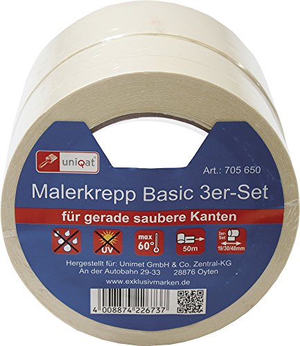 Preisvergleich Produktbild Unimet UM705650 Klebeband-Set, weiß