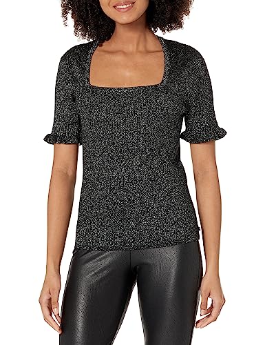 Tommy Hilfiger Women's Shimmer Lurex Square Neck Sweater