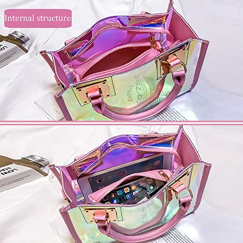 Bolso transparente de mano para mujer 2 piezas miniatura 7