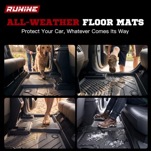 Image of Floor Mats for Toyota RAV4 2019-2023 2024 2025 (Not for Hybrid), All Weather Protection Custom Floor Mats Trunk Cargo and Car Windshield Cover Set for Car Accessories,Car Floor Liners Set