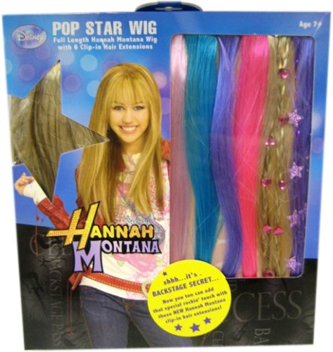 Hannah Montana Wig and 6-Piece Snap Extensions Combo Set