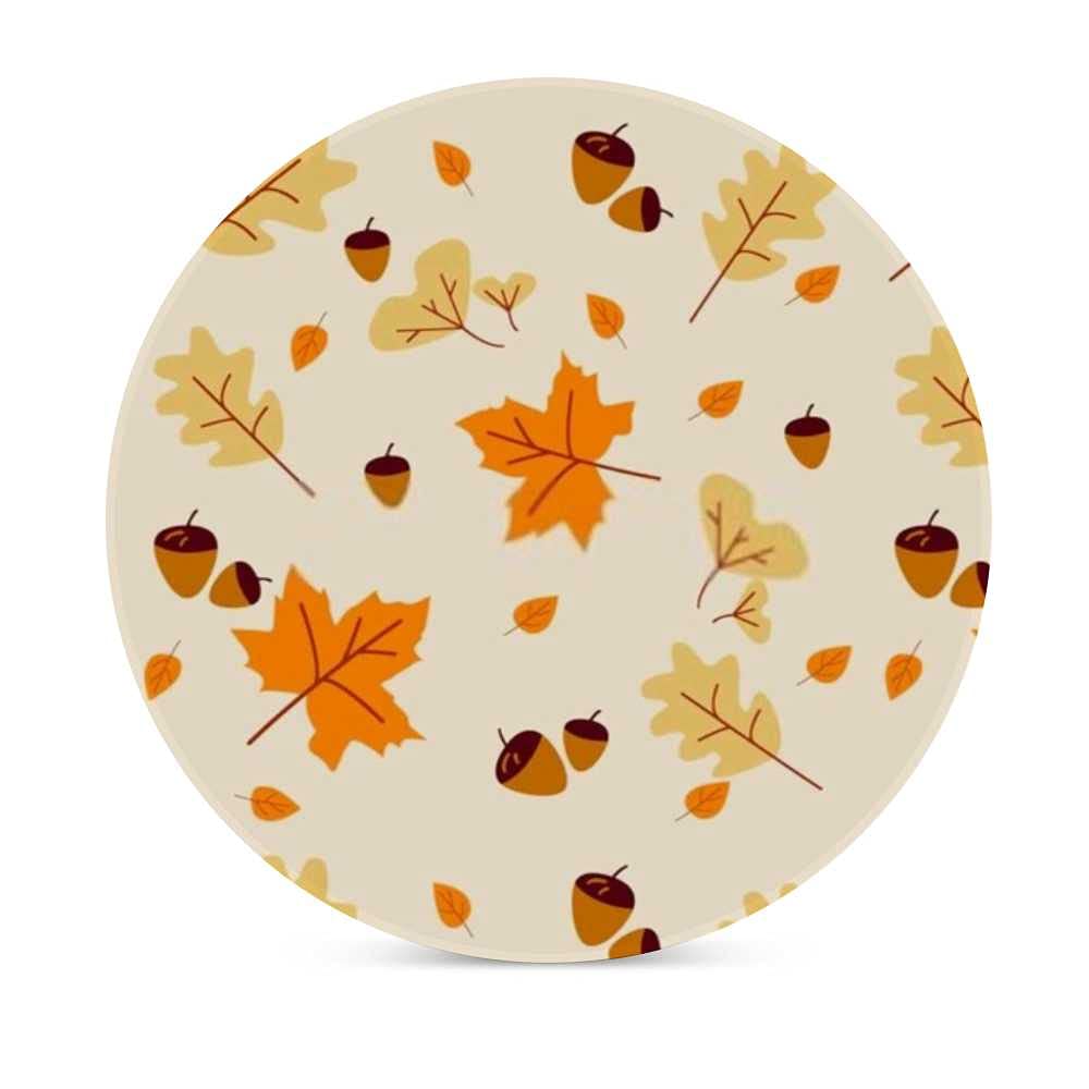 Dessous de verre en céramique anti-rayures au motif de feuilles d'automne