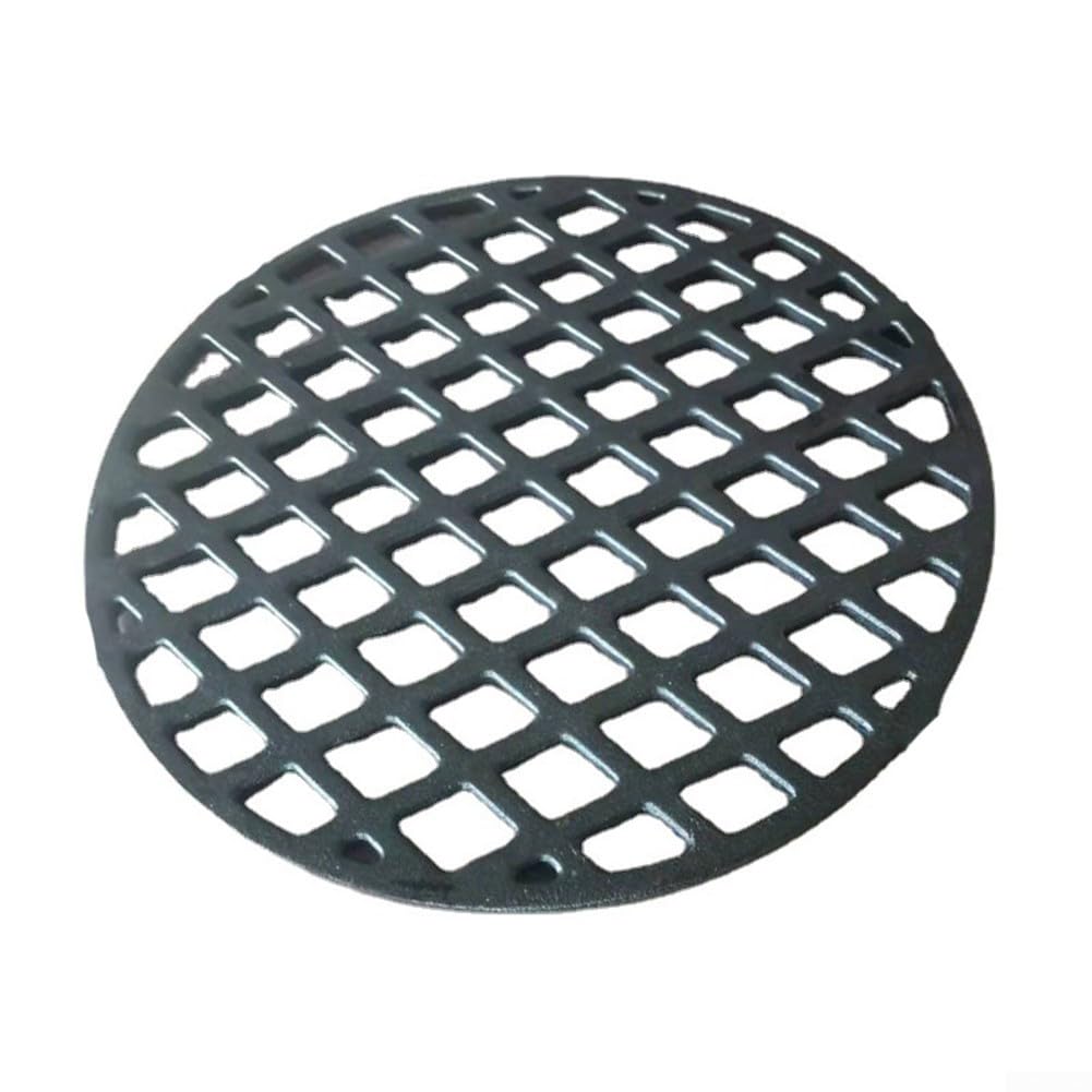 Round Cast Iron Grill with Holes for Charcoal BBQ Accessories Compatible with Dynamic Centre Support and 30cm Barbecue Sizes