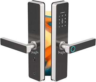 hyh Factory Full 304SS Electrinic Digital Keypad Fingerprint Smart Steel Door Lock for Interior Doors (SS)