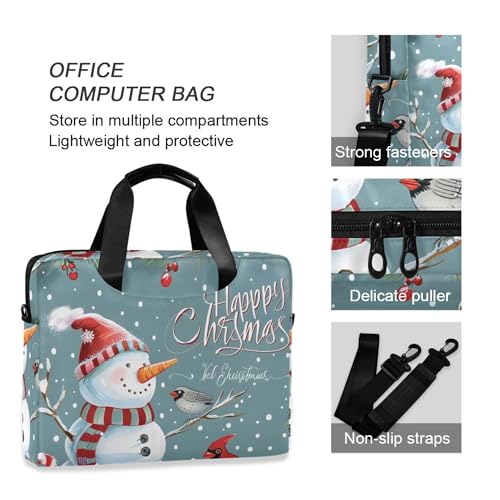 Maletín para portátil Alaza con diseño de muñeco de nieve 13-15.6 pulg miniatura 5