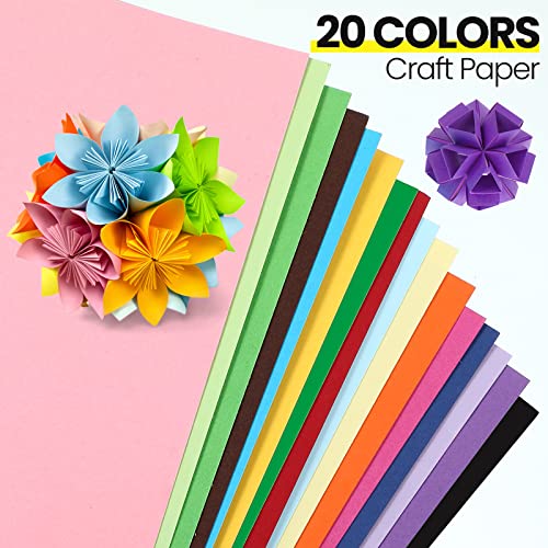 500 Pieces Construction Paper Bulk 12'' X 18'' School Supplies Lightweight Art Colored Paper For Kids Adults School Drawing (Assorted Color) #TOP3
