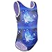Toddler Sparkle Printing Dance Athletic Unitards Tank Sleeveless Leotard for Girls Gymnastics B136_Blue_12A