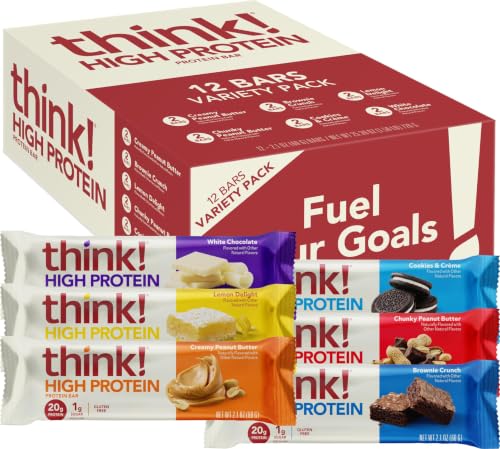 think! High Protein Bar, Variety Pack, 12 Count