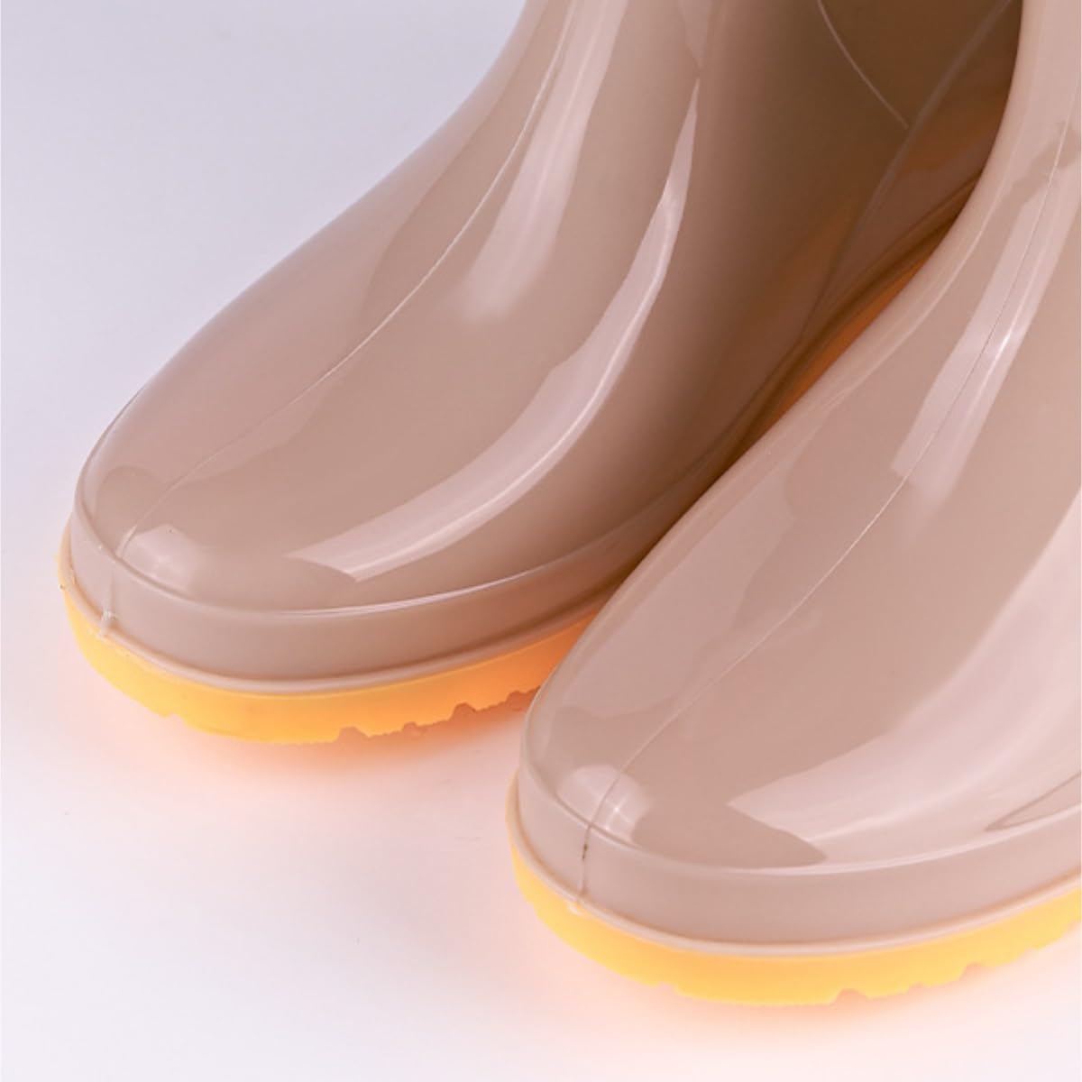 QUQUQ Rain Boots Footwear Low Heeled Long Tube Rain Boots High Tube Water Shoes Kitchen Soft Rubber Shoes Outdoor Work Boots