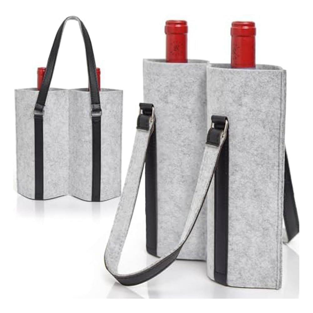 CTRLZS 2Pack(4 Bottle) Wine Carrier Tote Bags Storage Bag Travel Padded 4 Bottles Wine Gifts Tote Carrier, Portable Leakproof Wine Tote Bag