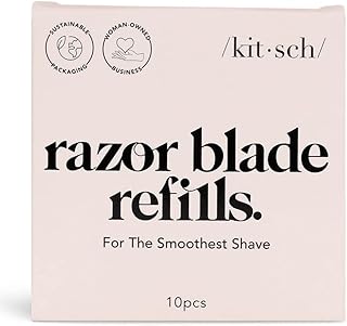 Kitsch Razor Blades Refills - Bikini Razor Refills | Womens Shaver Refills for Smoothest & Comfortable Shave for Smooth Skin | Designed for Close Shave| Refills for Shaving Razor - 10 Pc Set