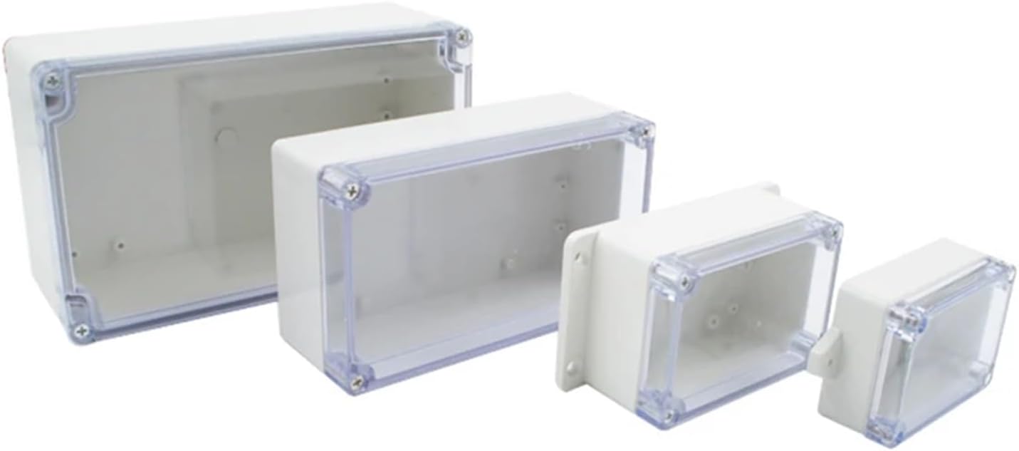 ジャンクションボックス 可視屋外エンクロージャ透明プラスチックボックス電子プロジェクトケース計器電気ボックス接続ボックス(158-9