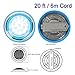 CNBRIGHTER LED Underwater Swimming Pool Lights,54W 12V AC,Wall Surface Mounted IP68 Waterproof,Stainless Steel,with 20ft Cord (Cool White-6000K)
