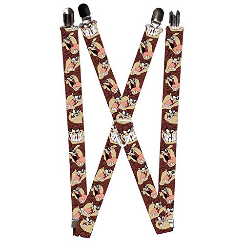 Buckle-Down Suspender-Tasmanian Devil Taz Suspensores, Multicolor, Talla única para Niños