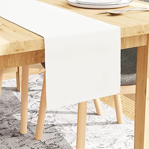 Encasa Homes Dining Placemats (Set of 6 pcs) made from Fine Ribbed Cotton - Perfect Size 48x33 cm, Smart Modern Colours & Designs, Use at Home, Cafes, Restaurants & Hotels - Solid Blue