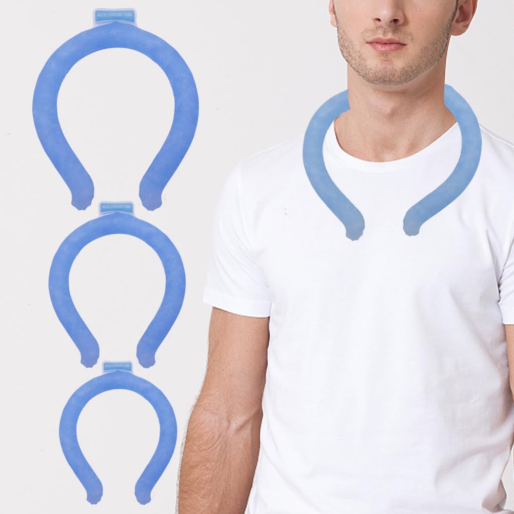 Photo 1 of Neck Cooling Tube, Speed Cooler, Wearable Cooling Neck Wraps, Reusable Neck Cooler, Heat Cooling Cold Pack, Summer Heat Relief for Hot Flashes and Fever (Large Blue (1 Pack))