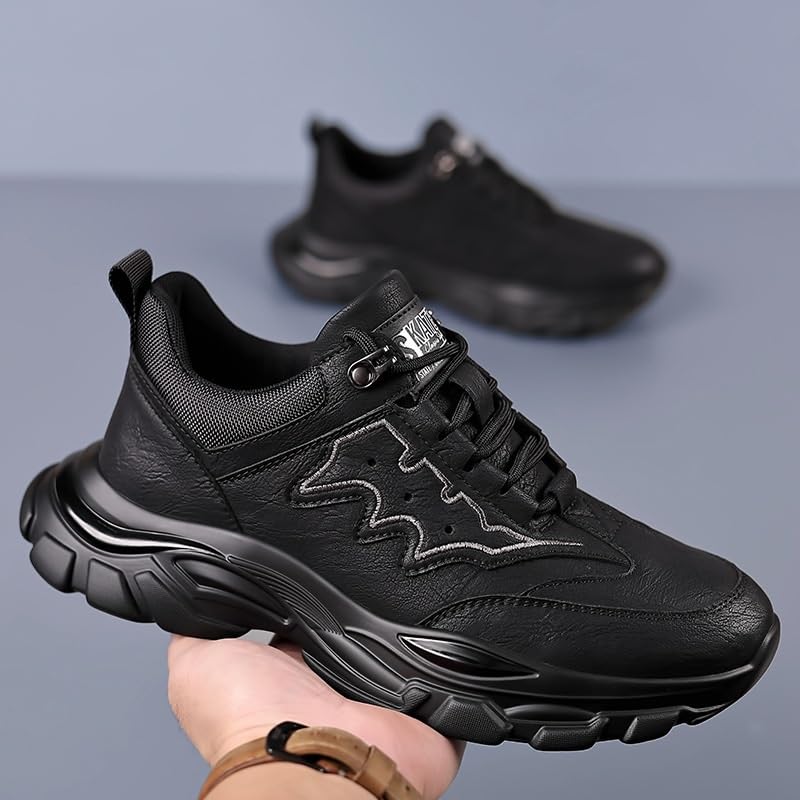 Transitional Men's Business-Casual Wingtip Sneakers with Leather Uppers and Responsive EVA Foam Midsole for City Exploration3