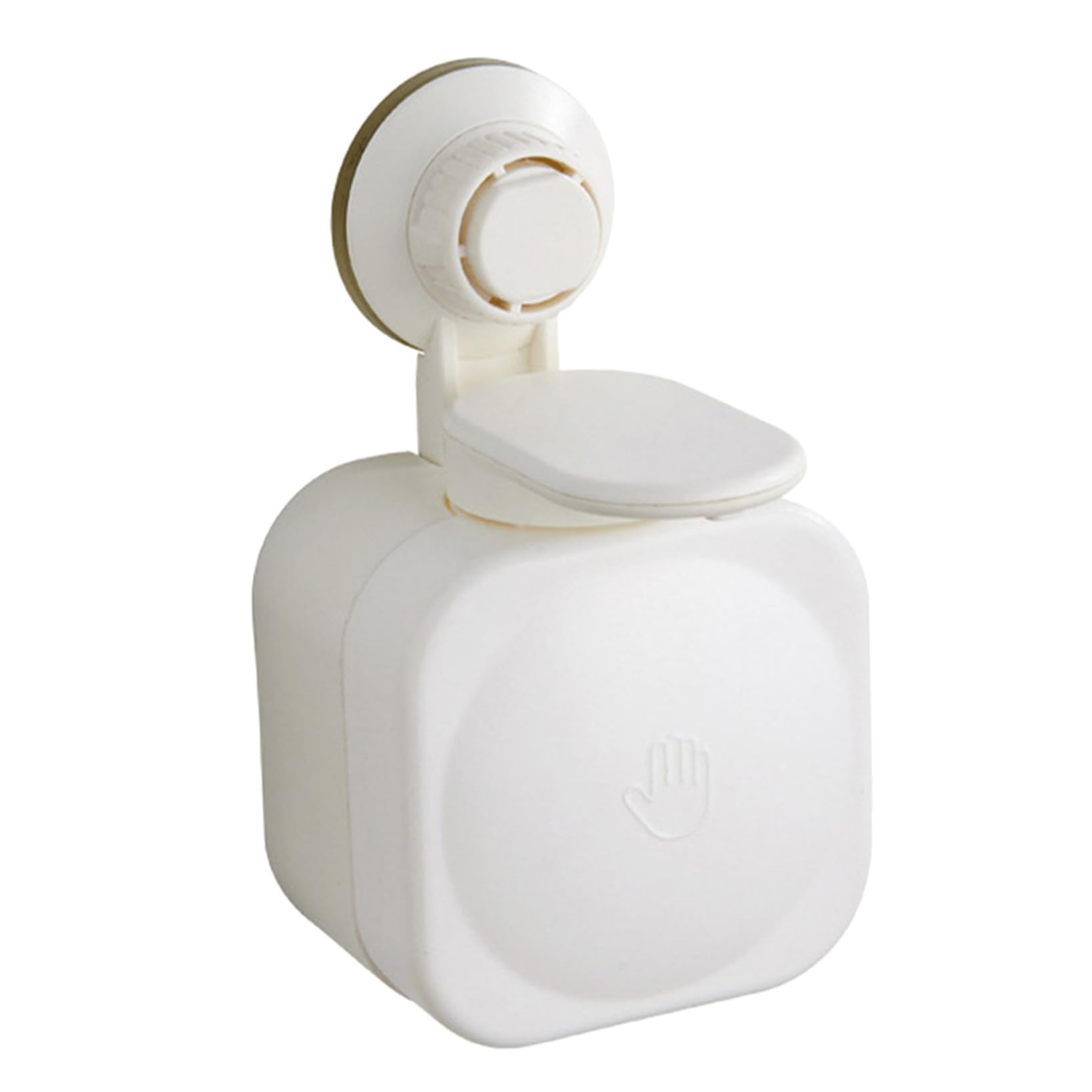 Gatuida Dispensador de Jabón para Pared y Gel de Ducha, Capacidad Grande, Plástico Abs Blanco, Ventosa sin Taladro, para Baño y Cocina, Montaje Fácil, 1 Unidad