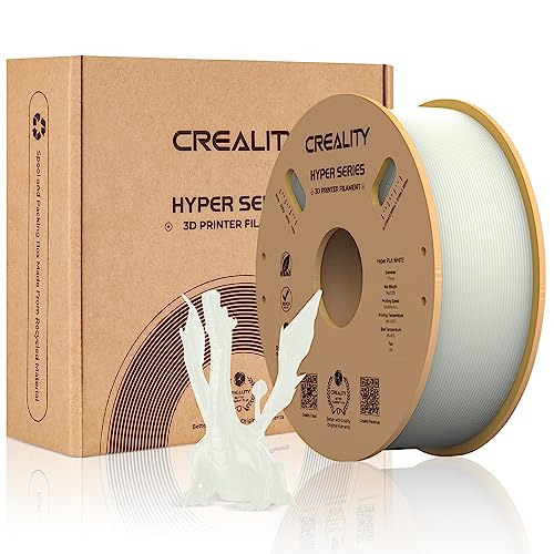 Creality Officiel PLA Filament Hyper Series â Vitesse d'impression 30 Ã  600 mm/s 1,75 mm â Bobine de 1 kg â Filament d'impression 3D pour imprimantes 3D â Blanc
