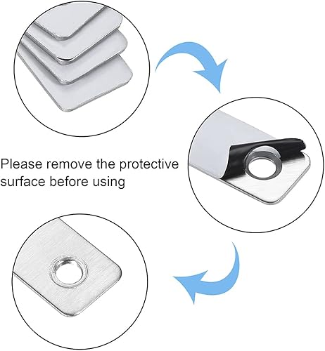 Miniatura 5 de uxcell Placa de reparación, 2.244 in x 0.630 in, conector de soporte de esquina de fijación plana, paquete de 10