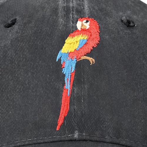 Image of Embroidered Baseball Cap for Women Men Vintage Adjustable Washed Distressed Denim Baseball Hat